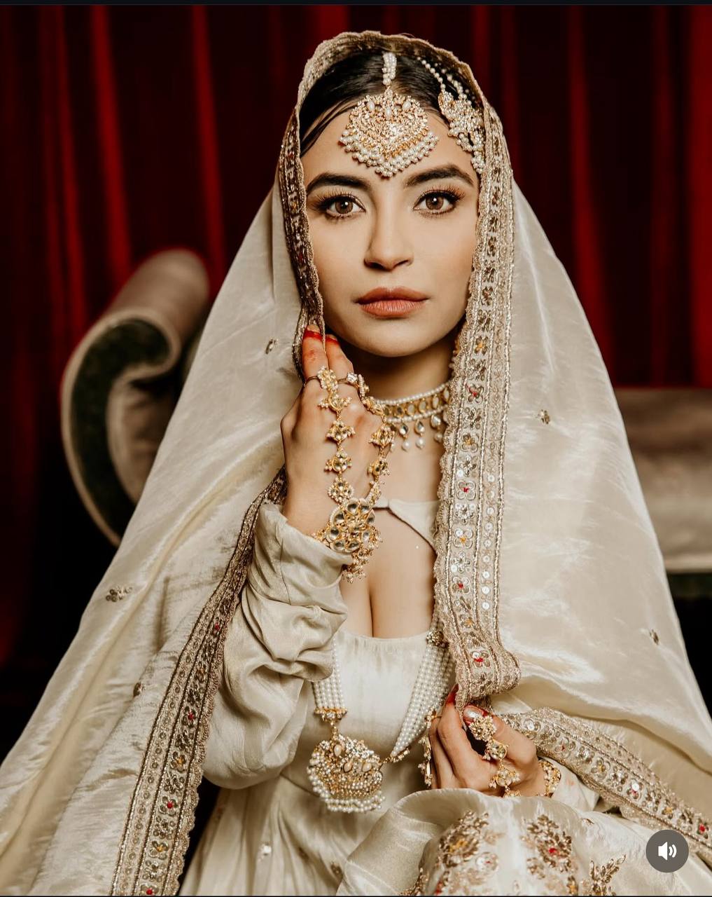 Elegant Pure Chinon Silk Gown Set with Heavy Embroidery Work