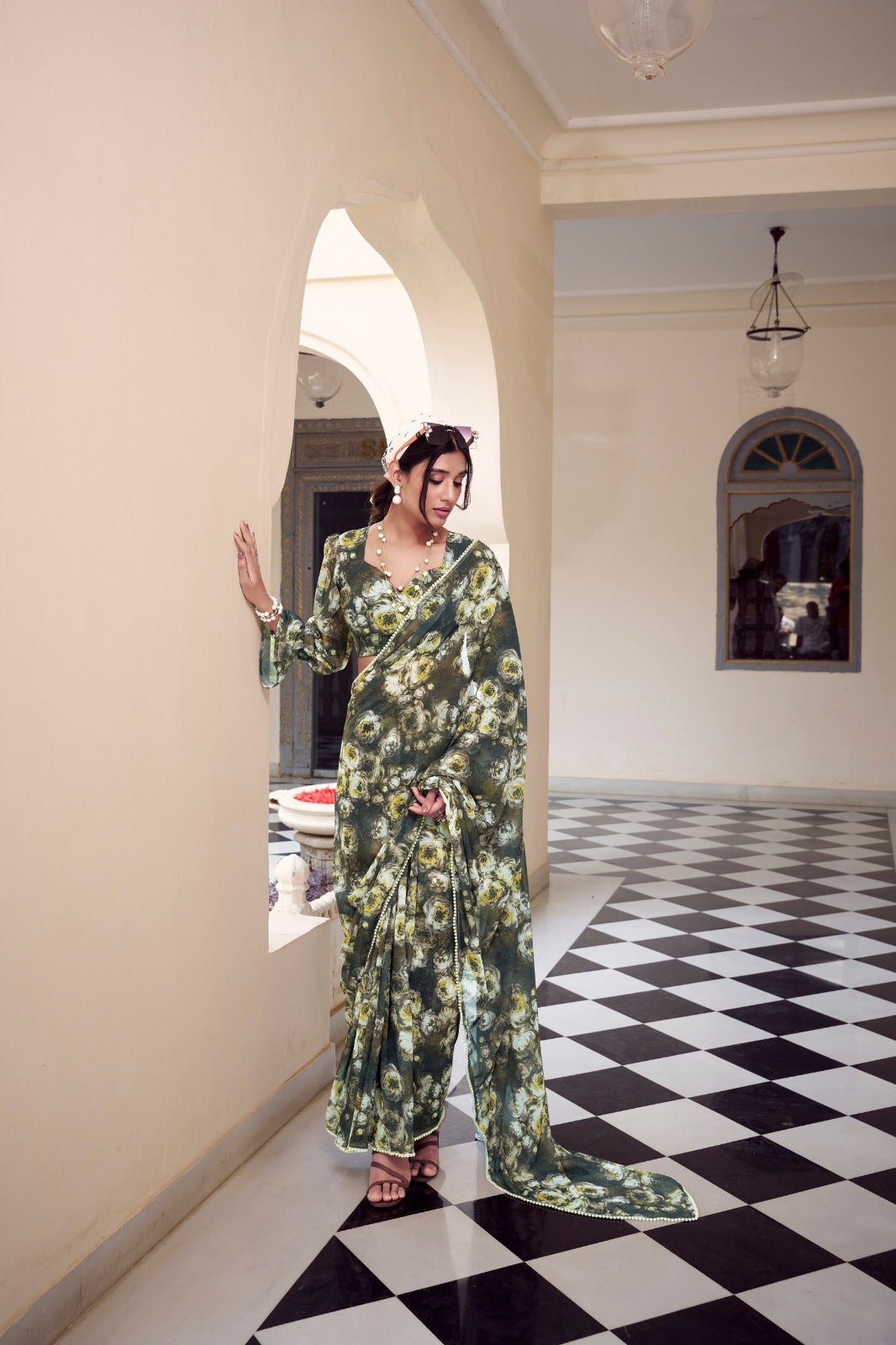 Marble Print with a Pearl-Perfect