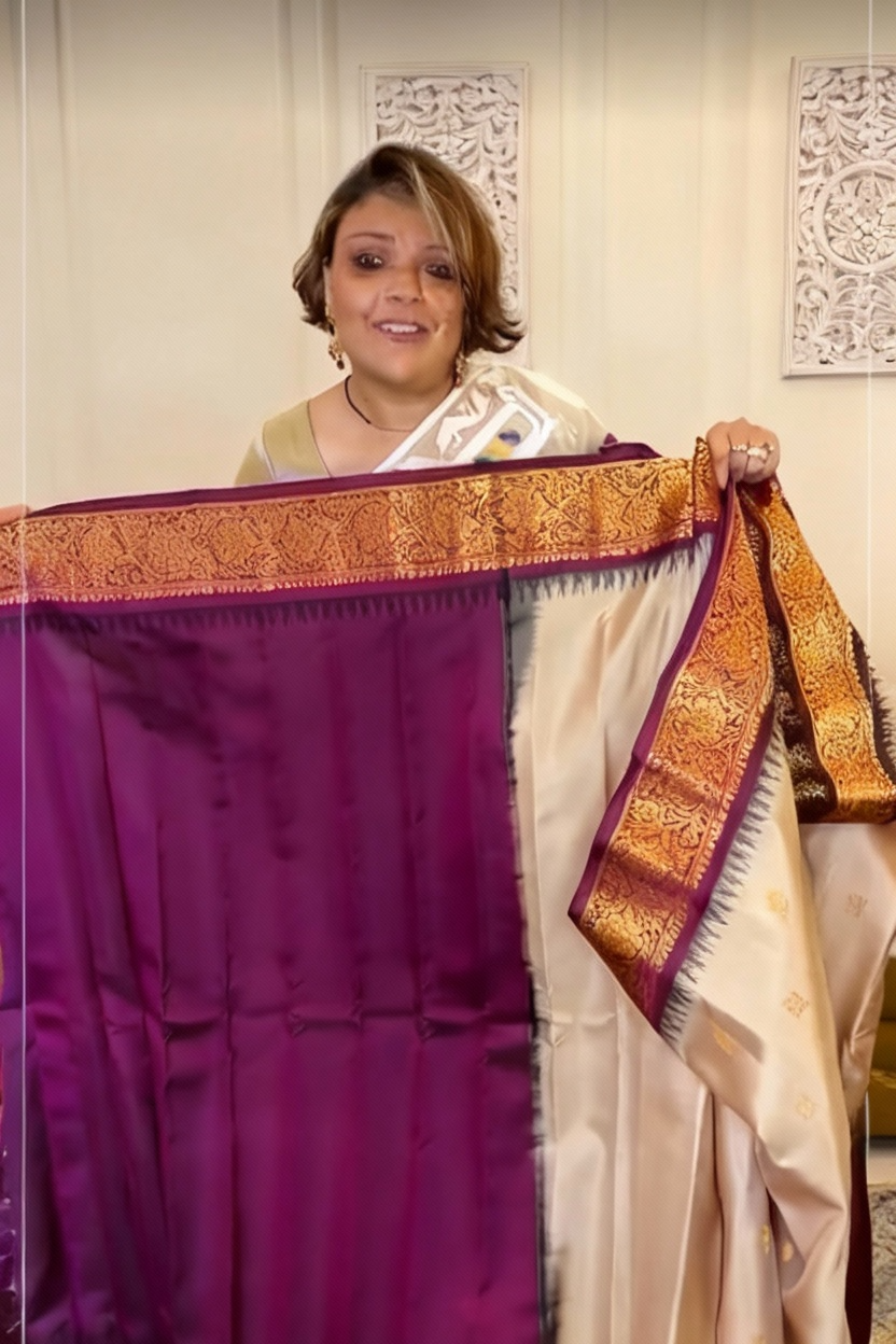 Purple Silk Saree