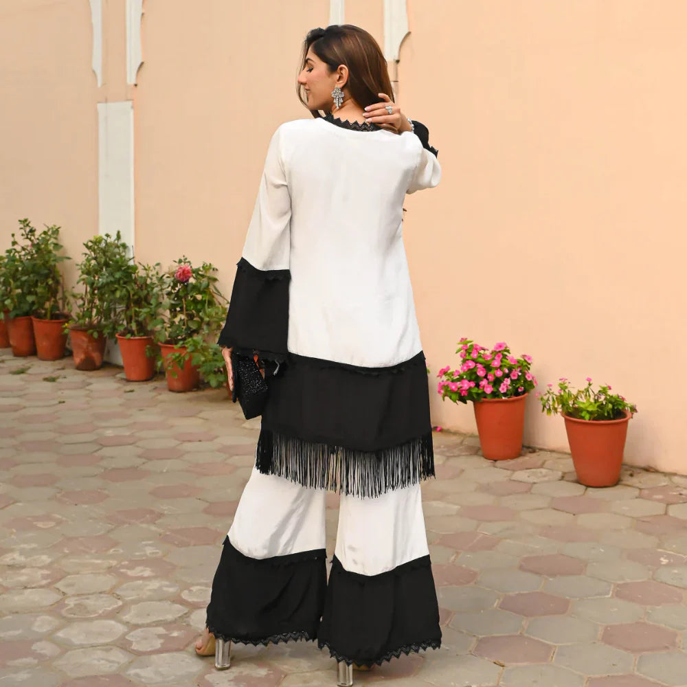 BLACK & WHITE DESIGNER CO-ORD SET