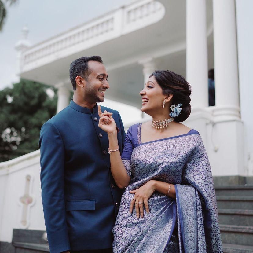 Royal Blue Silk Saree with Intricate Woven Design