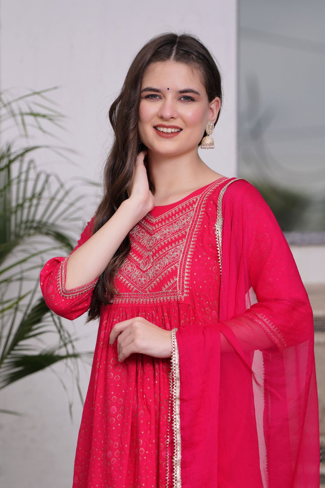 Embroidered Kurta and Pant Set with Dupatta