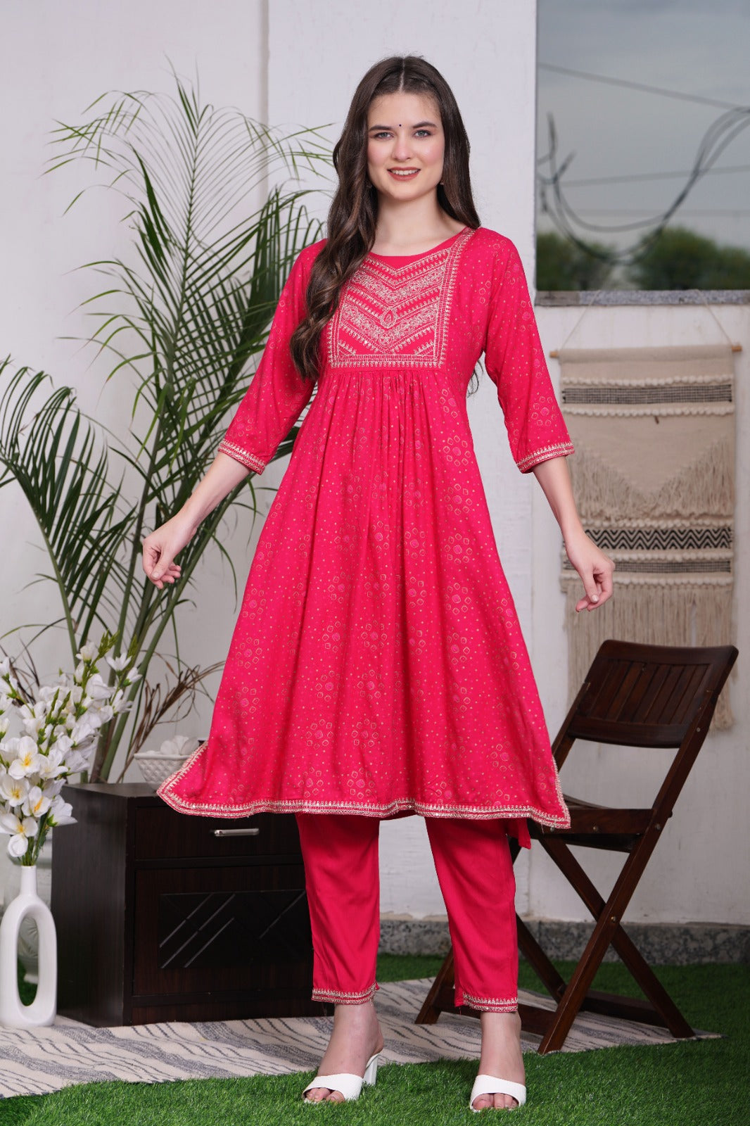 Embroidered Kurta and Pant Set with Dupatta