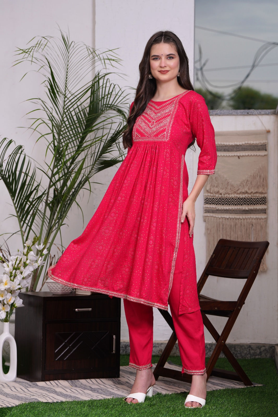 Embroidered Kurta and Pant Set with Dupatta