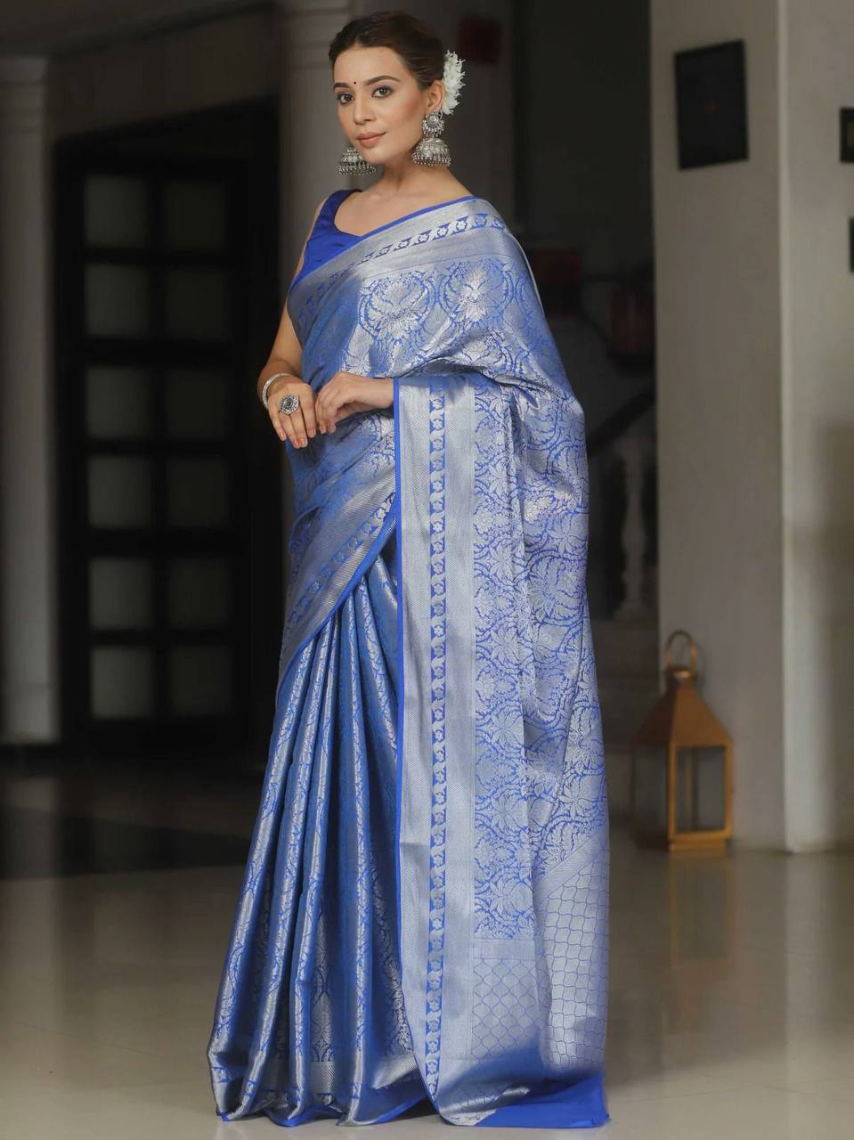 LuxeCraft Saree Designed in Organic Banarasi Lichi Silk