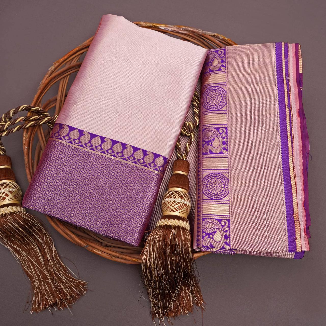 Budget Friendly Organic Banarasi Lichi Silk Wedding Saree