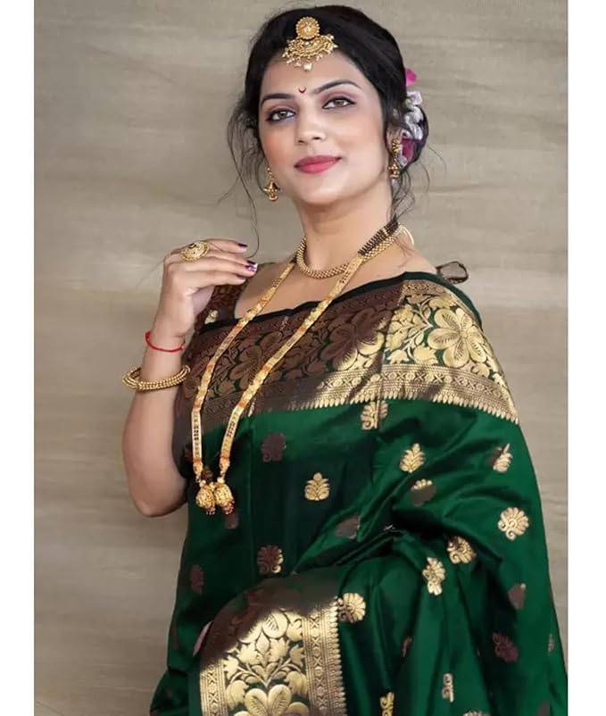 Banarasi Wedding Saree Made from Organic Lichi Silk