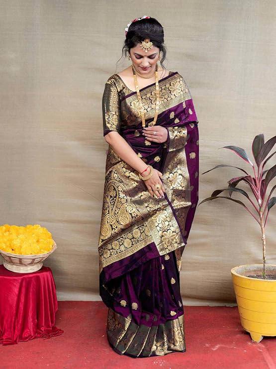 Banarasi Wedding Saree Made from Organic Lichi Silk