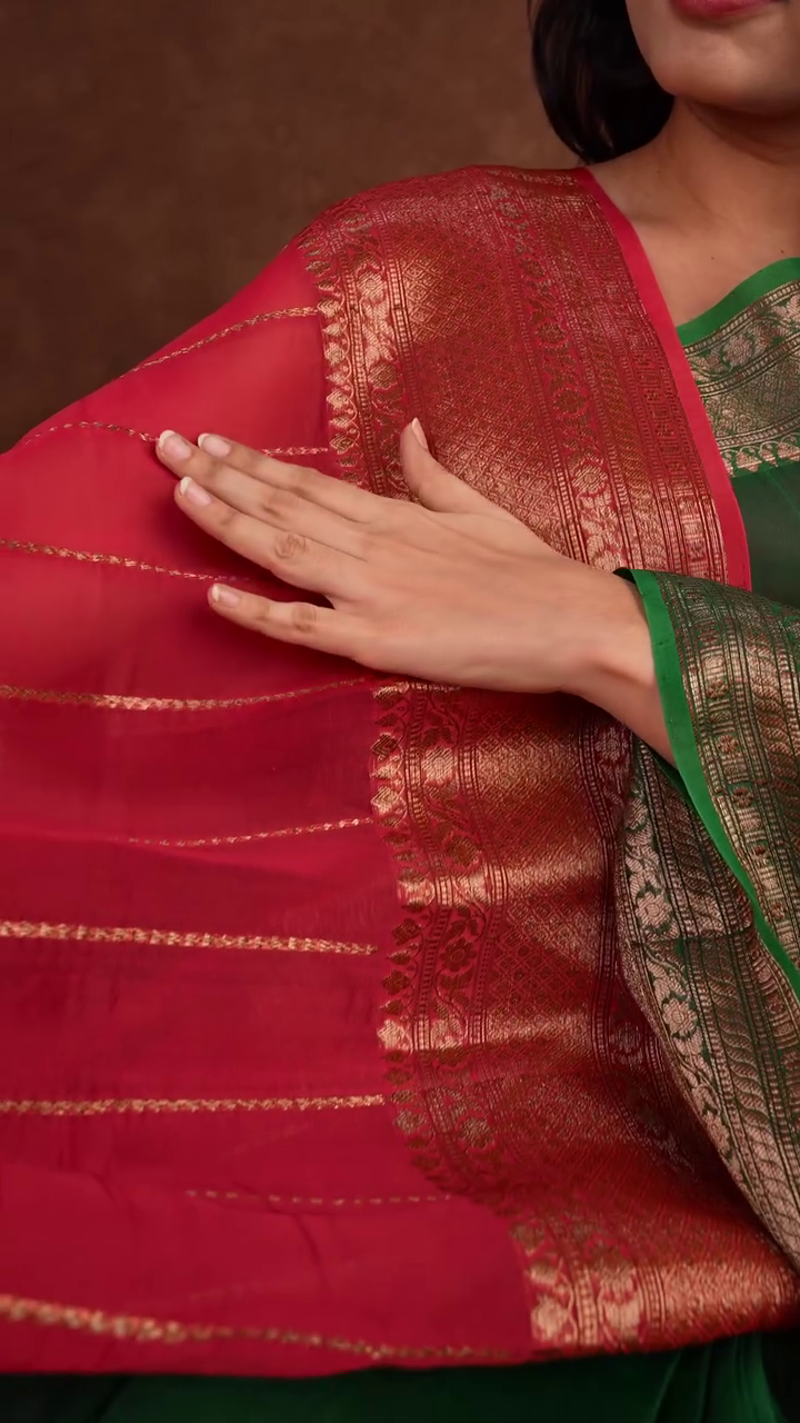 Sheer Green Silk Saree